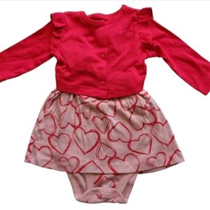 Valentine dress outfit baby girl sz 6 months Carter's